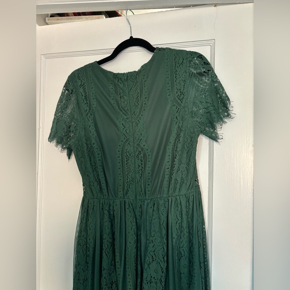 Lace Maxi Dress Event Fitted Bodice Size M - Picture 6 of 9